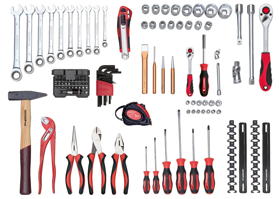 GEDOREred ALL-IN universal set, 108-piece, product image