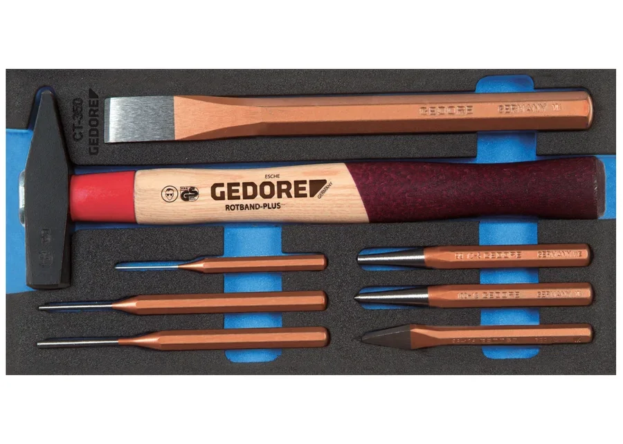 GEDORE chisel assortment in 1/3 Check-Tool module, catalogue image