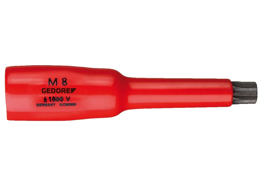 GEDORE 3/8" VDE screwdriver socket for internal multi-spline screws XZN, catalog image