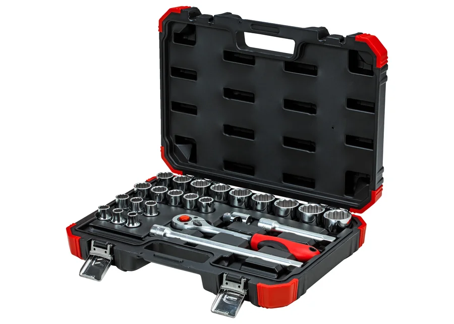 GEDOREred Steckschlüssel-Satz 1/2" 24-teilig 12-kant, Produktbild Nummer 3