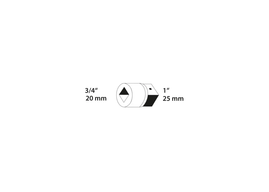 GEDORE 3/4" to 1" adapter, detail image