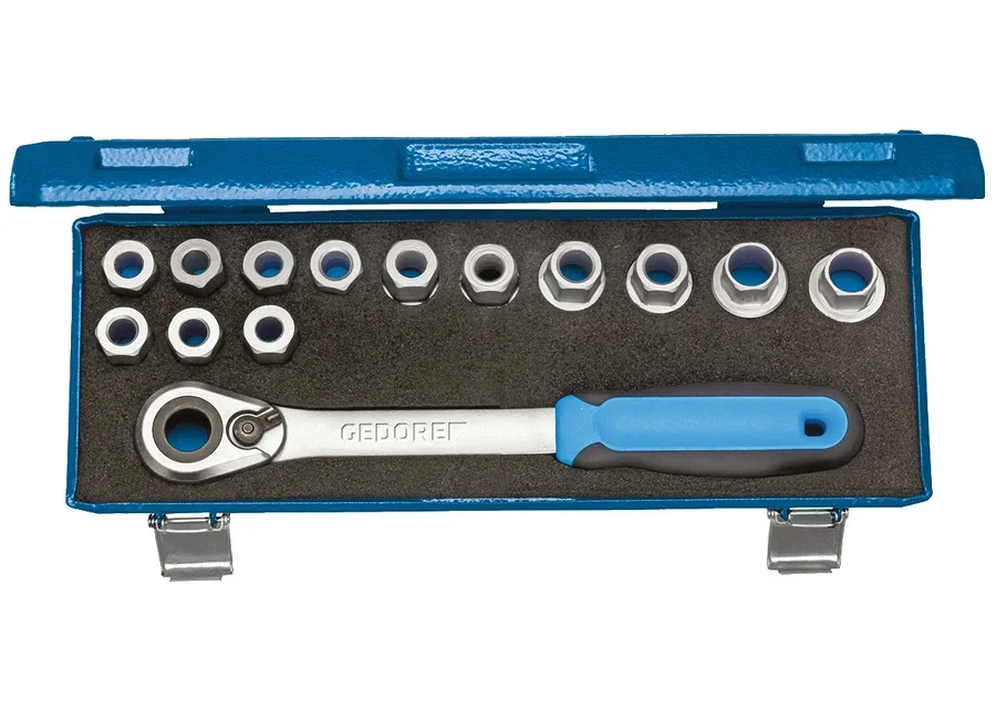 GEDORE 1/2" 14-piece socket wrench set, catalogue image