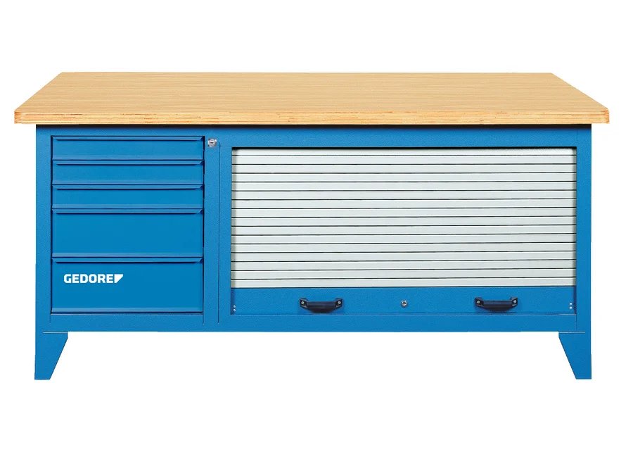 GEDORE combination of workbench and cabinet, catalog image