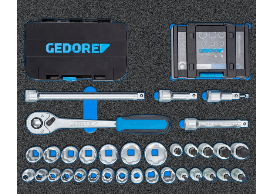 GEDORE Werkzeugwagen workster mit Werkzeugsortiment 172-teilig, Produktbild Nummer 3