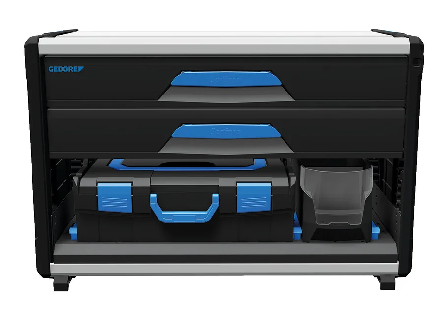 GEDORE WorkMo B3 tool box module, 2 drawers, H6, compartment for L-BOXX® + S-BOXX®, application image no. 4