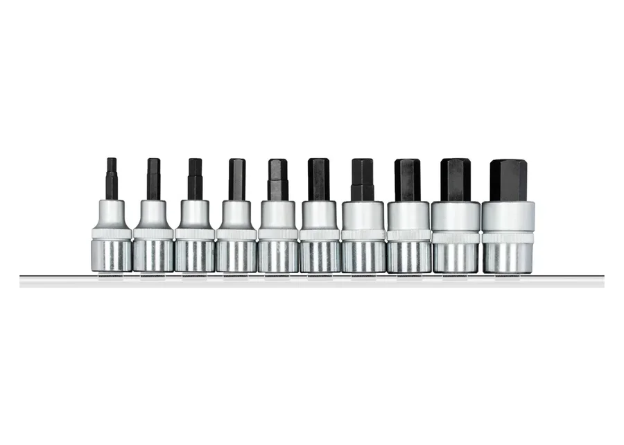 GEDOREred Schraubendrehereinsätze 1/2" Innen-6-kant auf Steckleiste, 10-teilig, Katalogbild