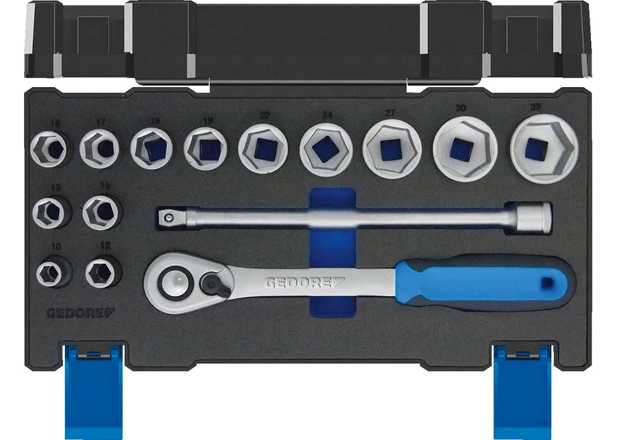 GEDORE 1/2" 15-piece socket wrench set, catalogue image no. 2