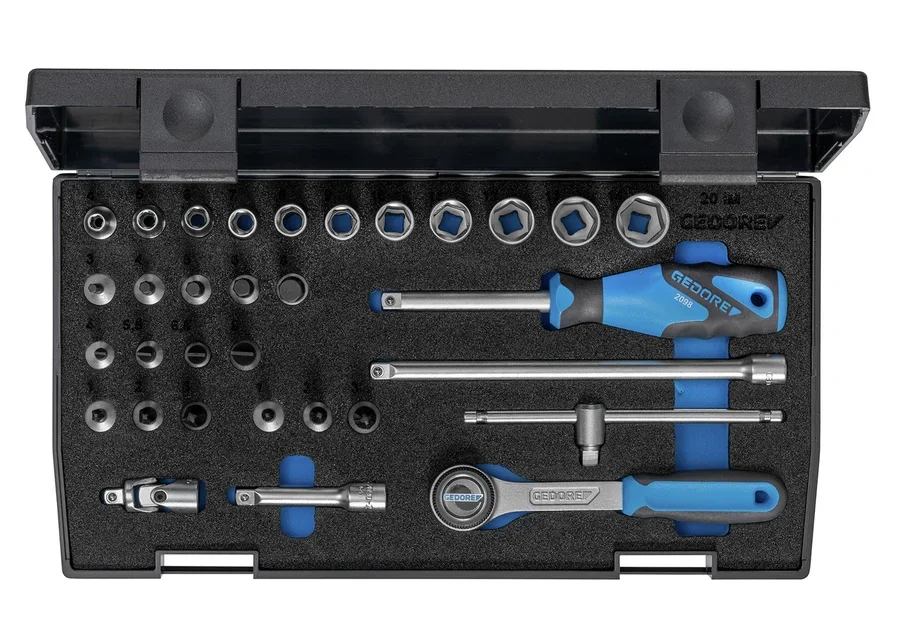 GEDORE 1/4" 32-piece socket wrench set, catalogue image