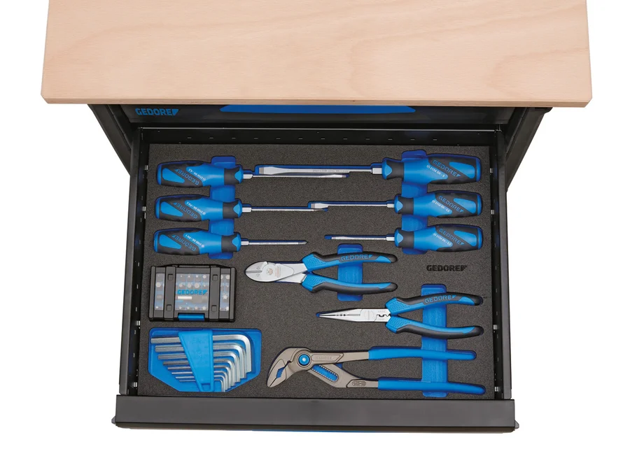 GEDORE WorkMo B2 with 72-piece tool assortment, detail image