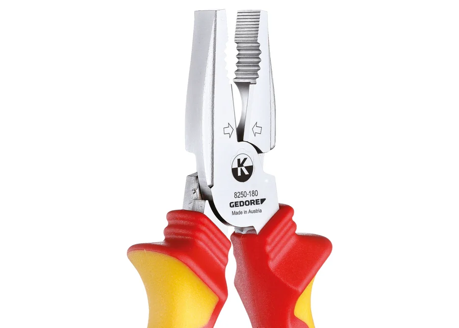 GEDORE VDE heavy-duty combination pliers with sleeve insulation, detail image no. 1