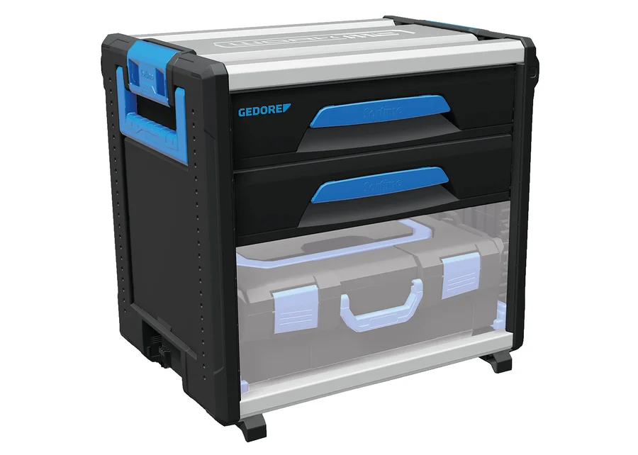GEDORE WorkMo B2 tool box module, 2 drawers, H6, compartment for L-BOXX®, application image no. 1