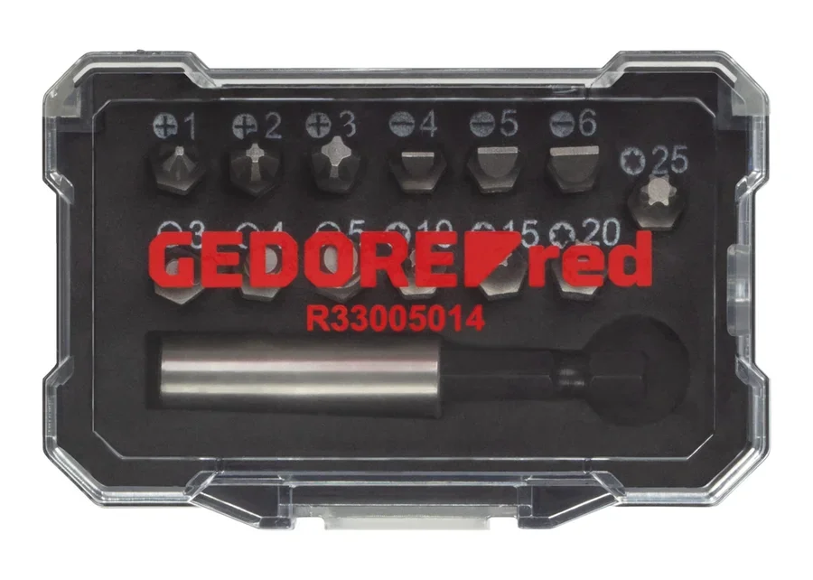 GEDOREred Bit-Box 1/4" 14-teilig, Produktbild Nummer 1