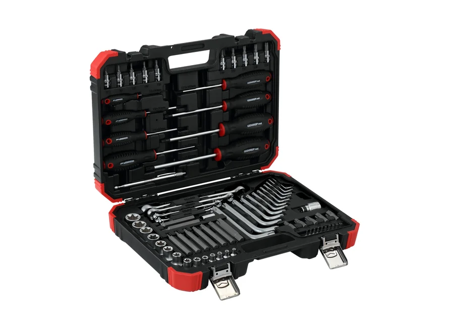 GEDOREred TX screwdriving tool set 1/4" + 1/2", 75-piece, product image
