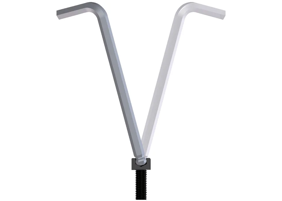 GEDORE extra-long angled screwdriver for hexagon socket screws, with ball head, product image