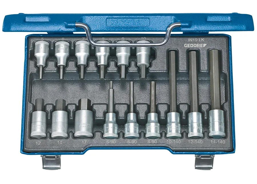 GEDORE 1/2" 15-piece screwdriver bit socket set, catalogue image