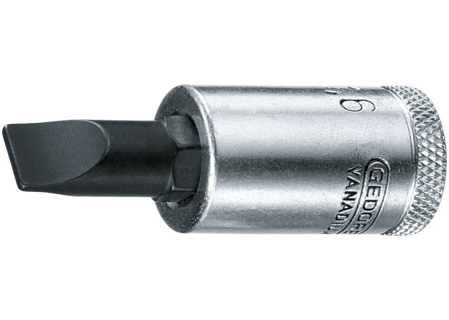 GEDORE 3/8" screwdriver bit socket for slotted screws, catalogue image no. 1