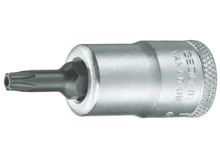 GEDORE 3/8" screwdriver bit socket for internal TX screws with pin, catalogue image