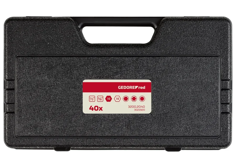 GEDOREred 40-piece 10 mm TX / XZN / hex bit set, product image no. 1