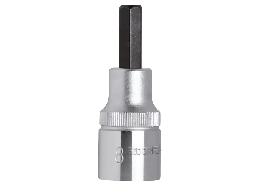 GEDOREred short metric 1/2" screwdriver bit socket for hexagon socket screws, catalog image