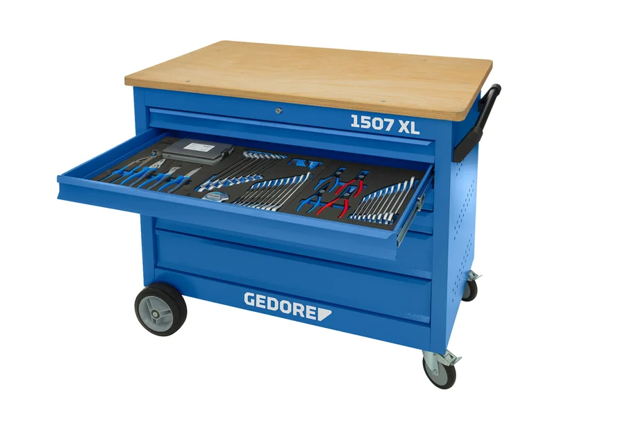 GEDORE rolling workbench with extra-wide drawers, product image no. 2