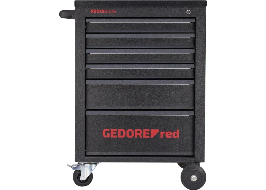 GEDOREred MECHANIC workshop trolley with 6 drawers, matt black, catalog image