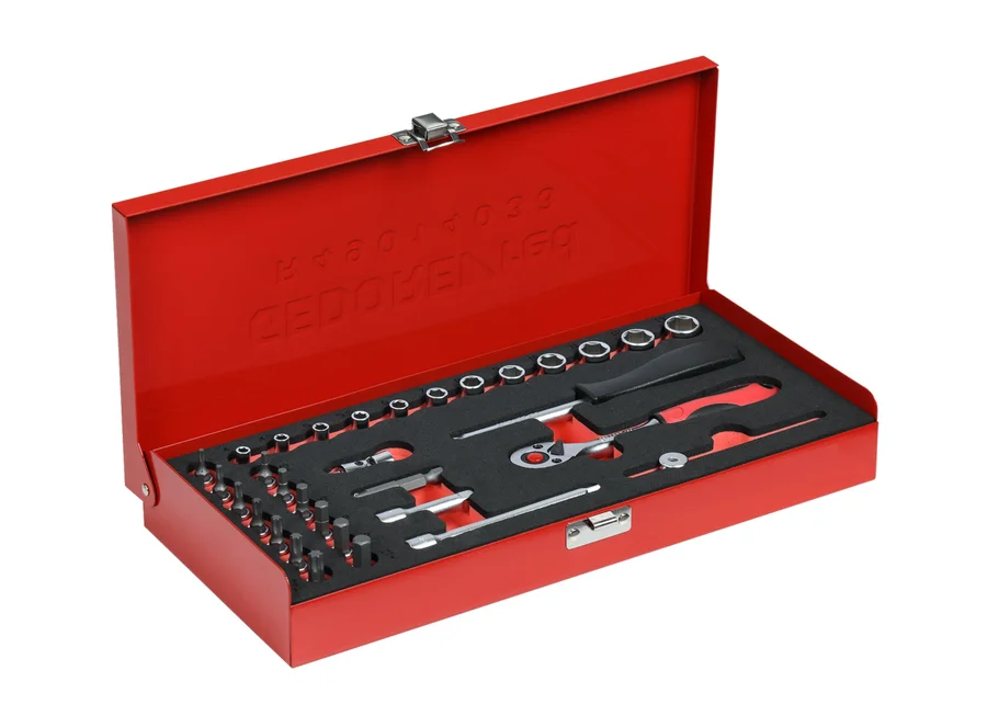 GEDOREred Steckschlüssel-Satz 1/4" 33-teilig, Produktbild