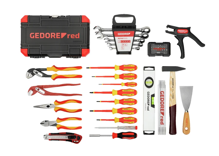 GEDOREred Werkzeugkoffer Elektriker 89-teilig, Produktbild Nummer 3