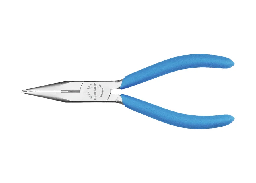 GEDORE straight long-nose pliers with cutter, serrated, catalog image no. 1