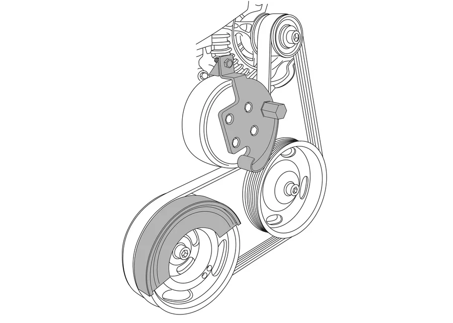GEDORE Automotive belt installation tool, application image no. 2