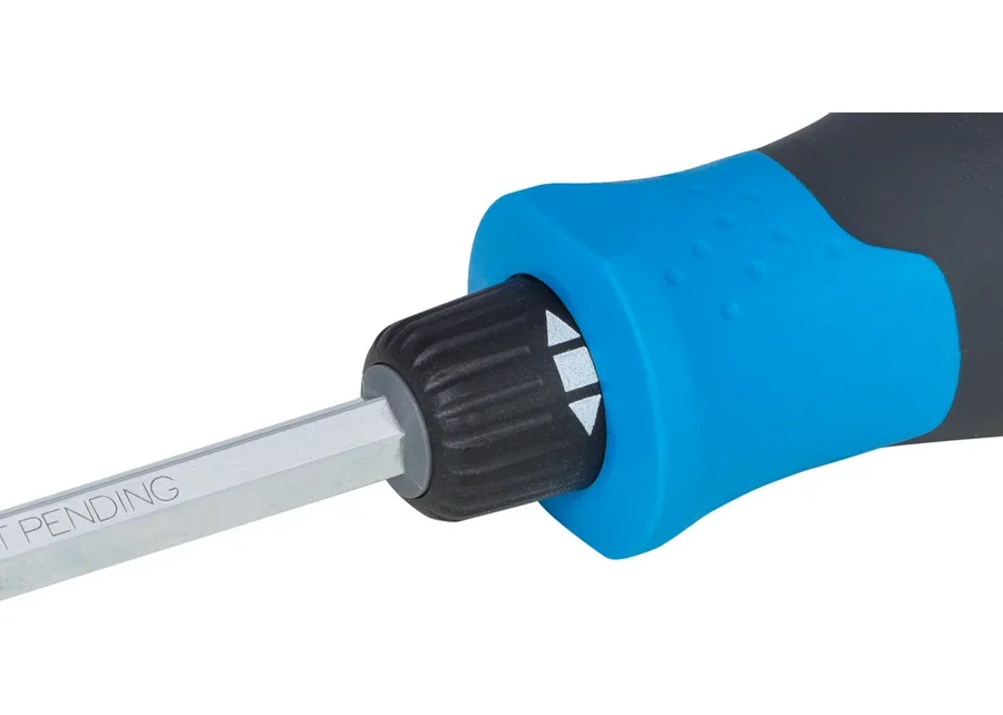 GEDORE SilentGEAR 1/4" ratchet screwdriver with bit holder, detail image