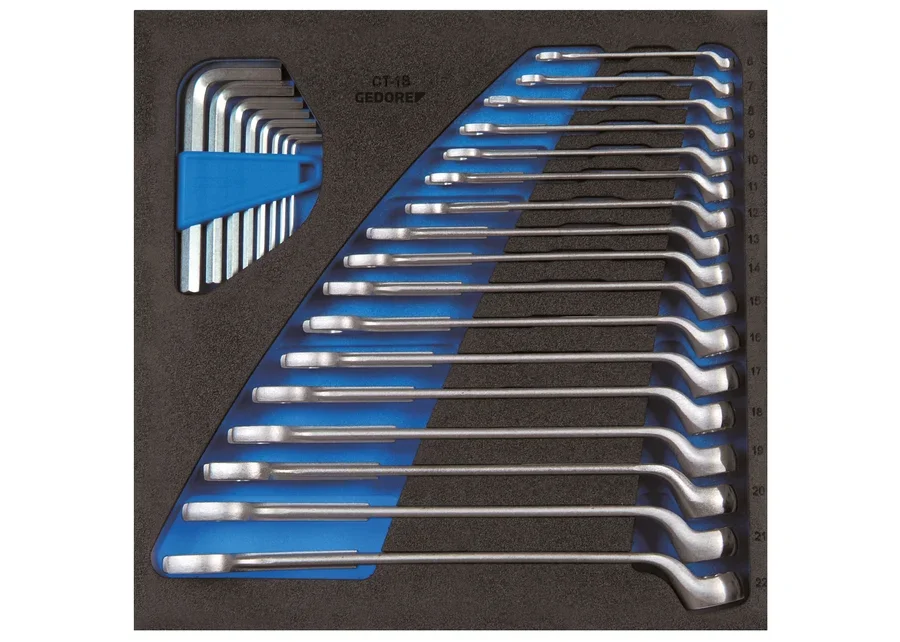 GEDORE combination wrench set in 2/3 Check-Tool module, catalogue image no. 1