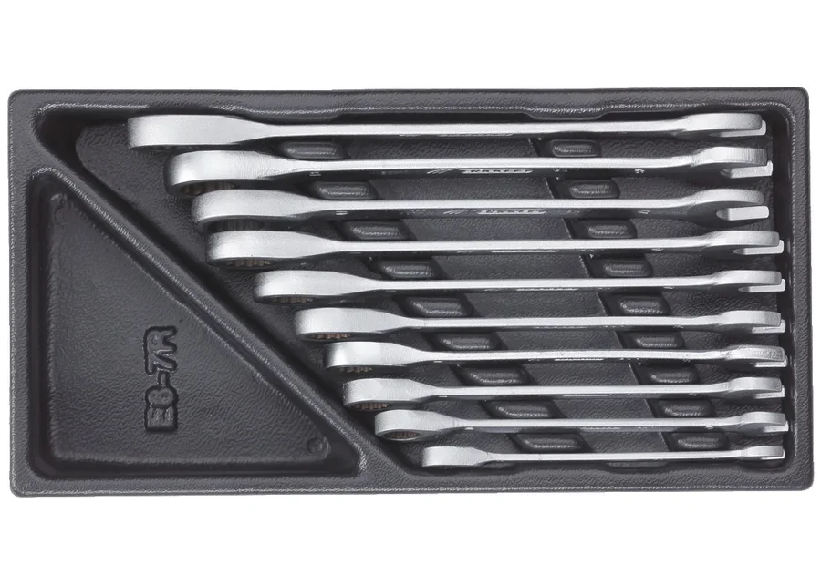 GEDORE open-end wrench set with ring ratchet in 1/3 ES module, catalogue image