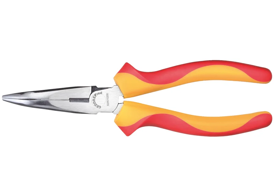 GEDOREred angled VDE long-nose pliers, catalog image