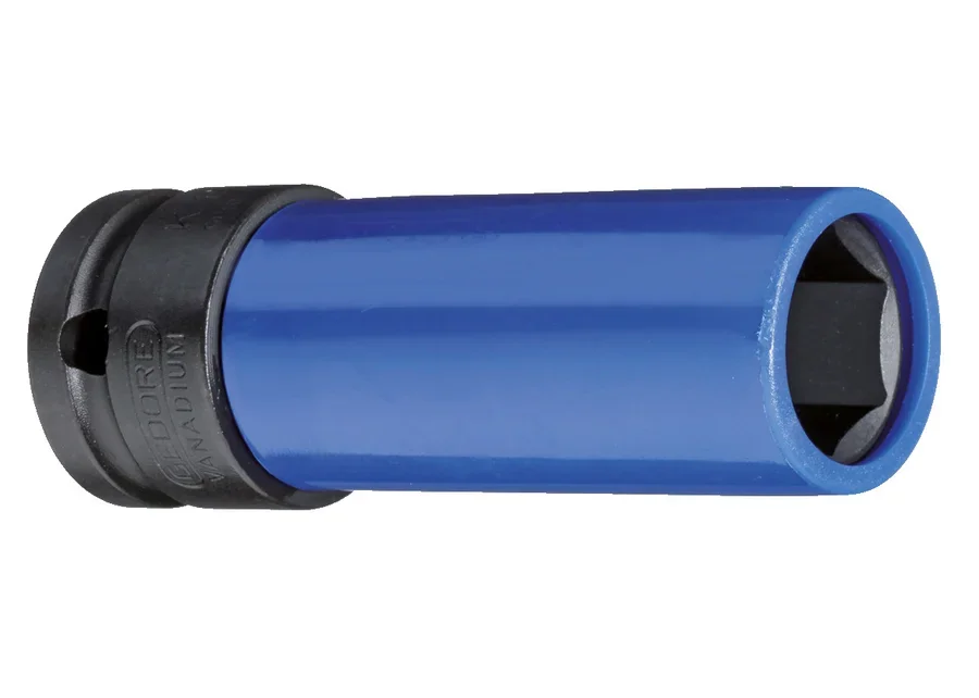 GEDORE 1/2" 6-point impact socket with protective sleeve, long design, catalogue image no. 1