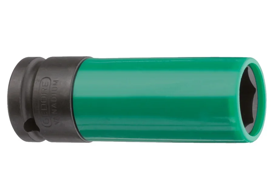 GEDORE 1/2" 6-point impact socket with protective sleeve, long design, product image no. 2
