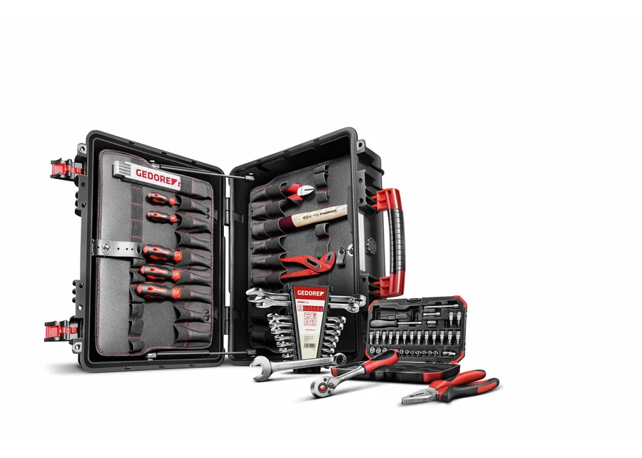 GEDOREred Azubi L tool case, 57-piece, product image no. 1