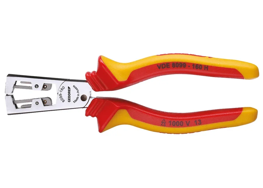 GEDORE VDE STRIP-FIX wire stripper with sleeve insulation, catalogue image