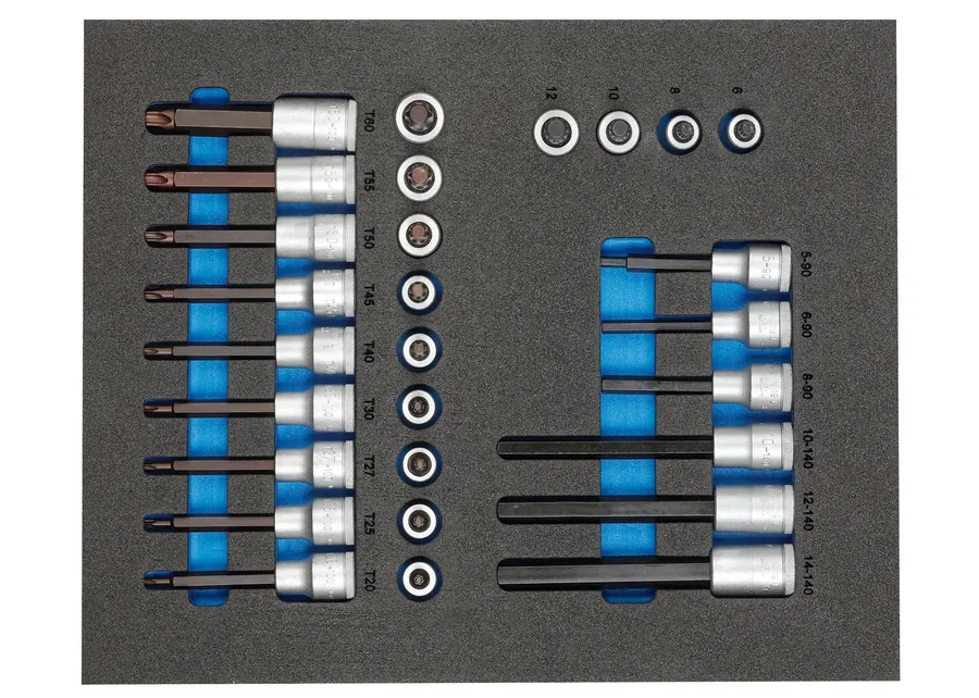 GEDORE Satz Schraubendrehereinsätze 1/2" in 2/4 Check-Tool-Modul, Katalogbild