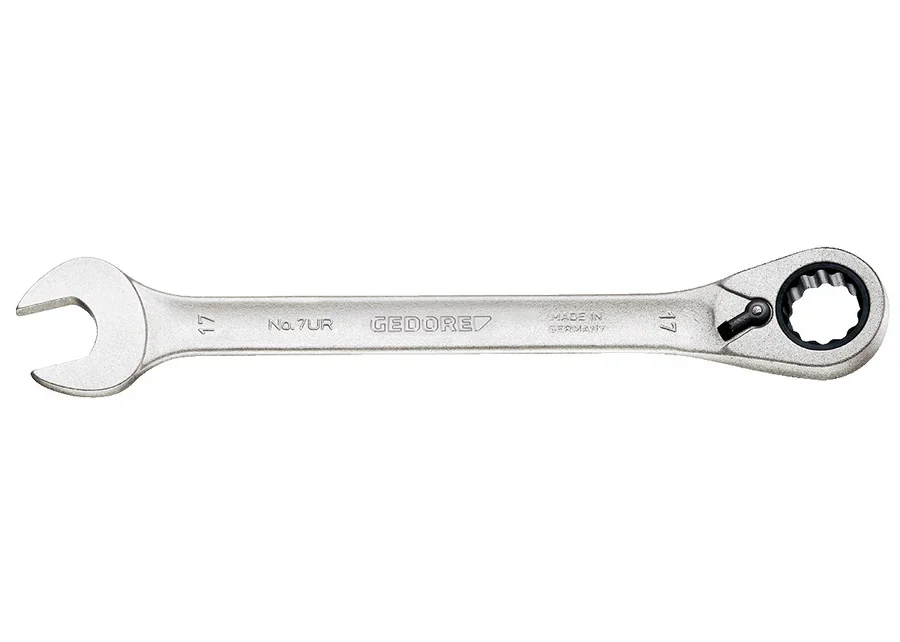 GEDORE reversible open-end wrench with ring ratchet, catalogue image