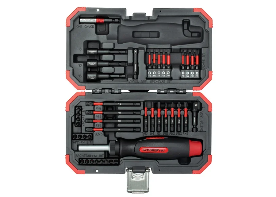 GEDOREred 43-piece torsion bit set, catalog image