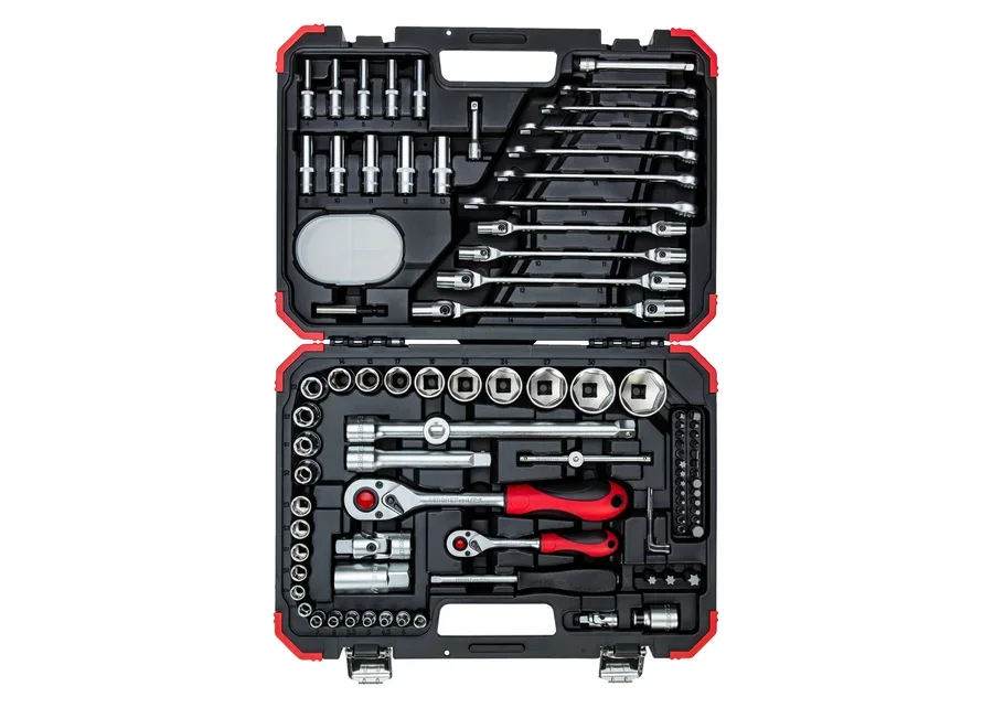 GEDOREred 92-piece 1/4" + 1/2" socket set, catalog image