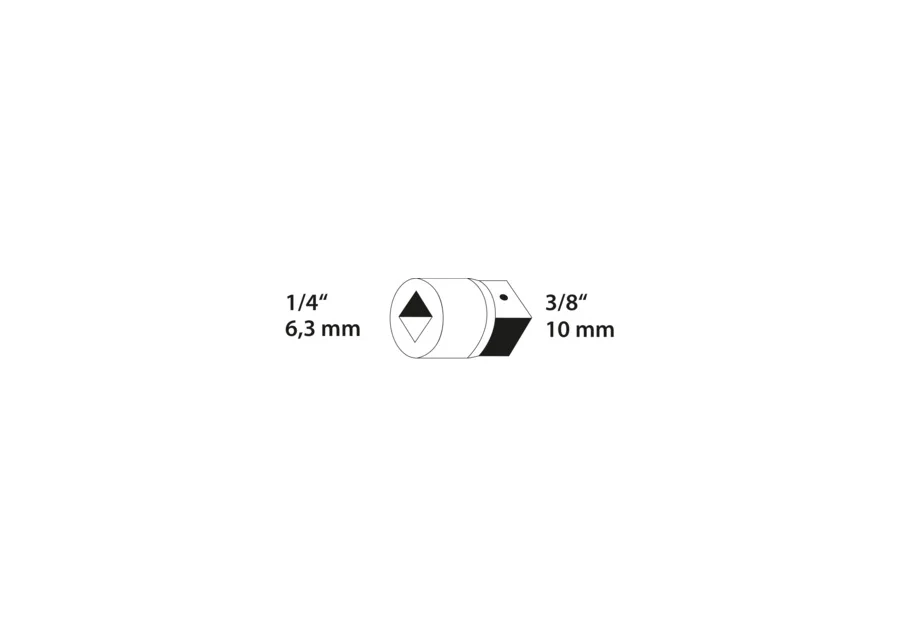 GEDORE adaptateur de 1/4" à 3/8", vue détaillée