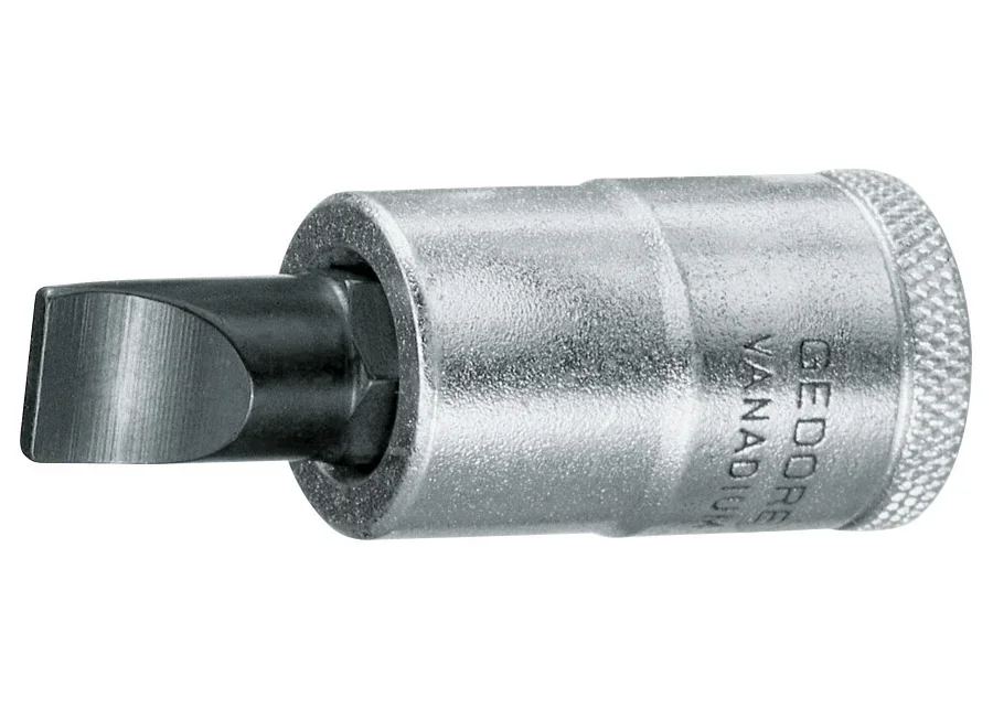 GEDORE 1/2" screwdriver bit socket for slotted screws, catalogue image