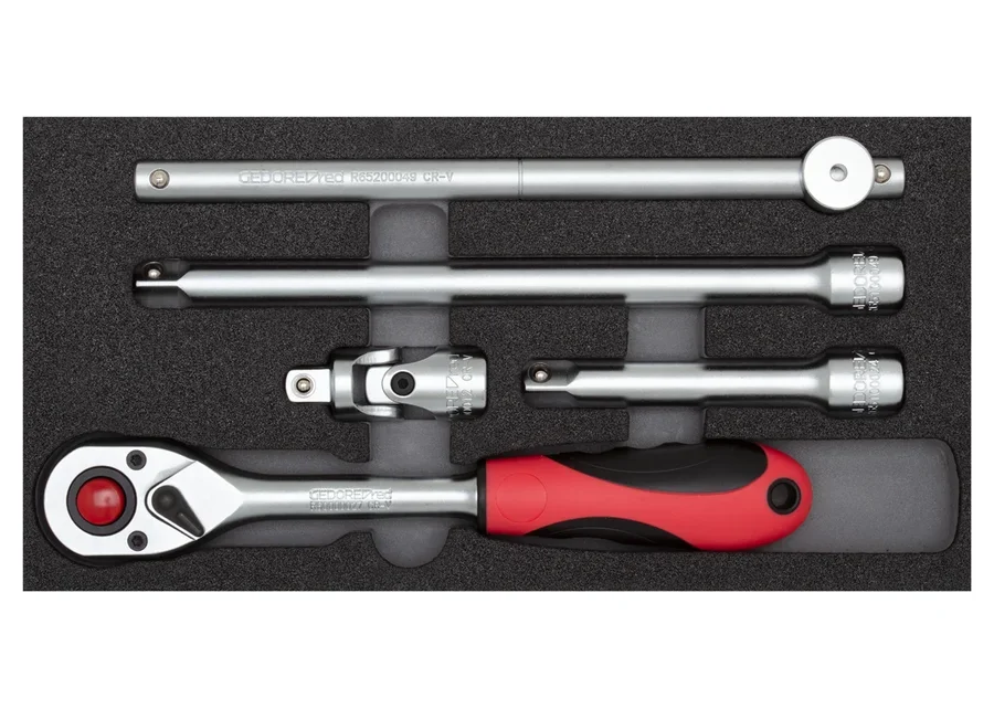 GEDOREred Knarre mit Zubehör 1/2" im 1/3 Modul, 5-teilig, Katalogbild