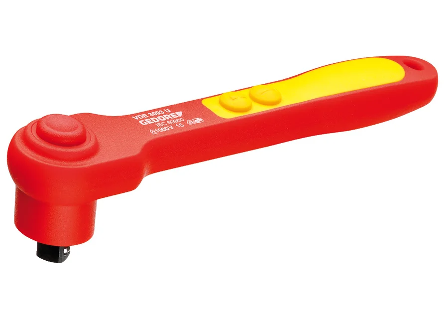 GEDORE VDE-Umschaltknarre 3/8" mit Druckknopfauslösung, Produktbild Nummer 2