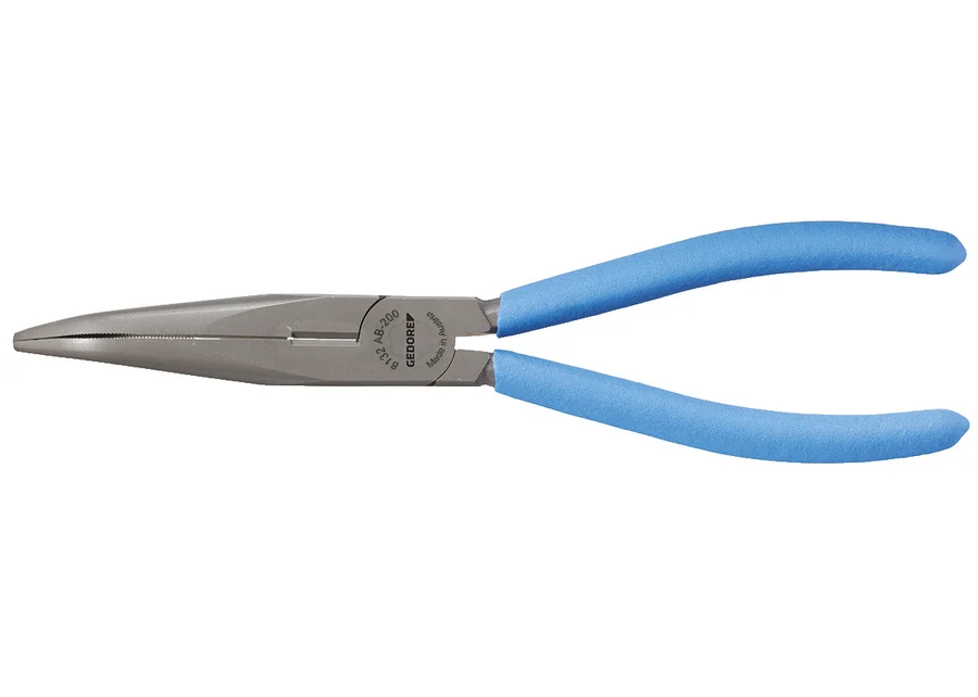 GEDORE angled long-nose pliers with cutter, serrated, catalog image