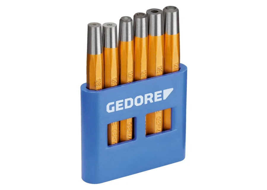 GEDORE 6-piece rivet puller and rivet head setter set, catalogue image