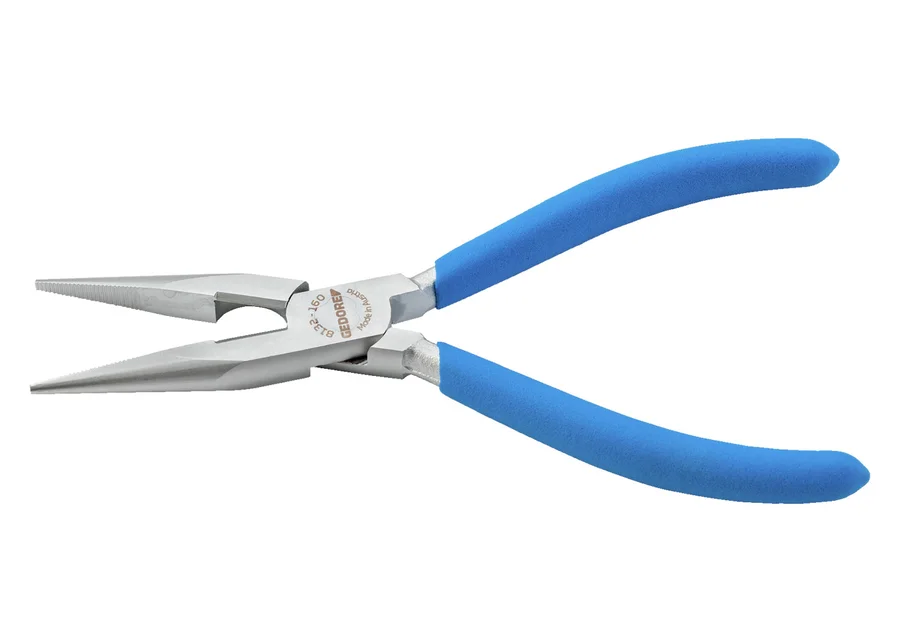 GEDORE straight long-nose pliers with cutter, serrated, product image no. 1