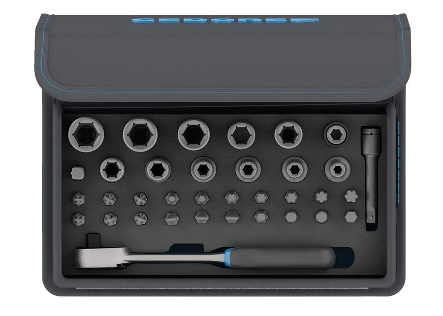 GEDORE 1/4" bit socket set with ratchet, 35-piece, catalogue image