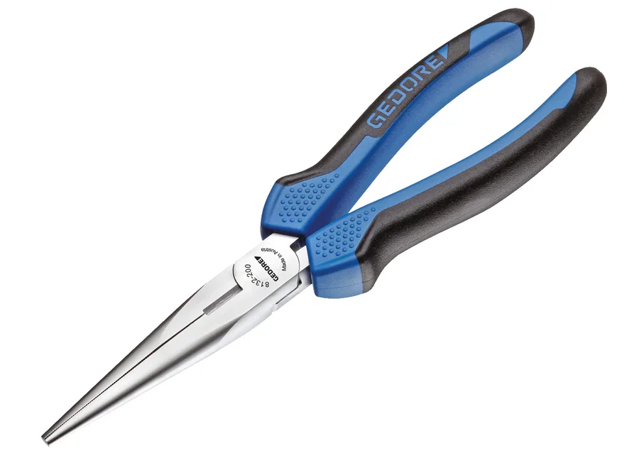 GEDORE straight serrated long-nose pliers with cutter, product image